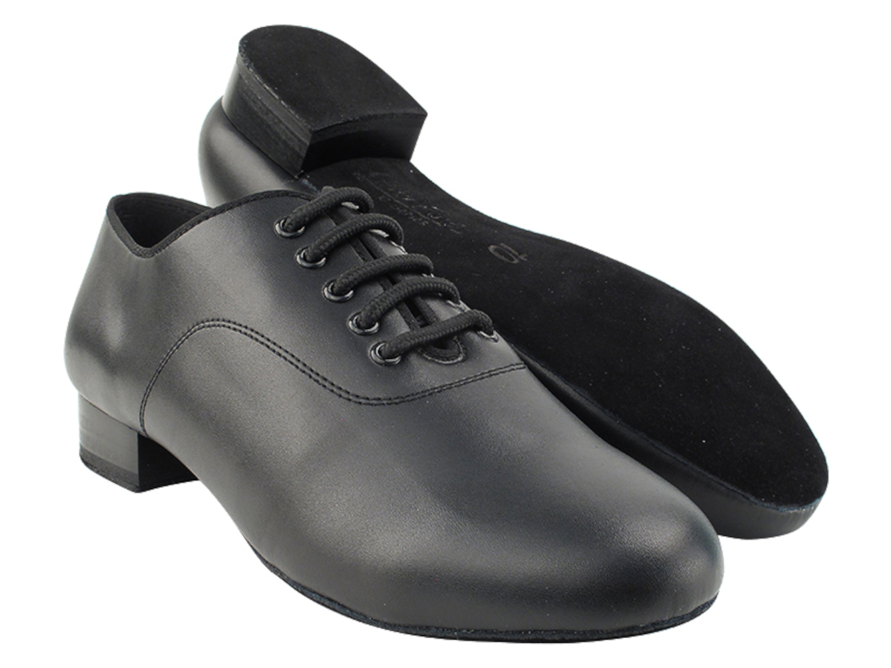 A pair of wholecut men's ballroom dance shoes