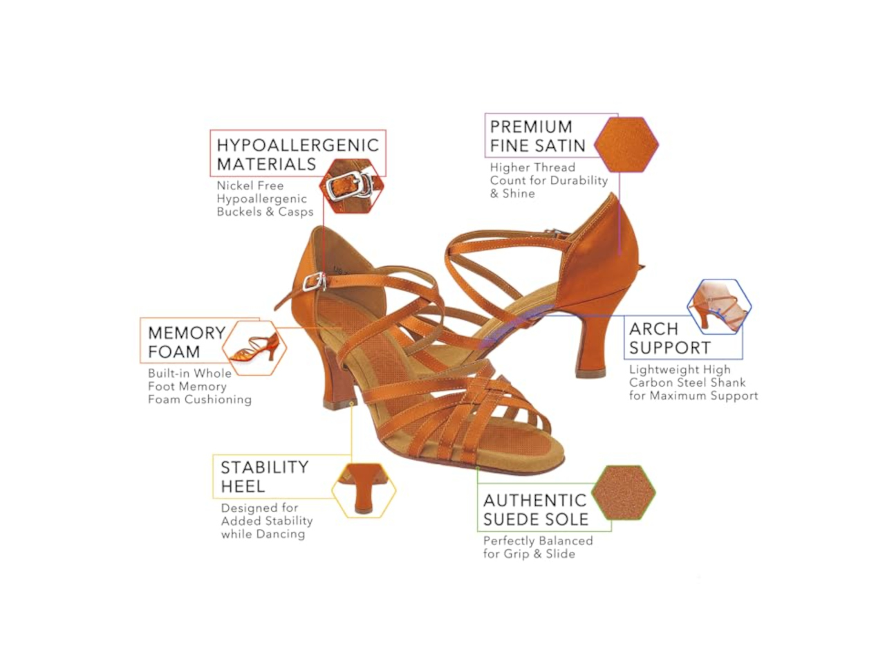 Very Fine Dancesport Elektra latin dance shoes manufacturer claims
